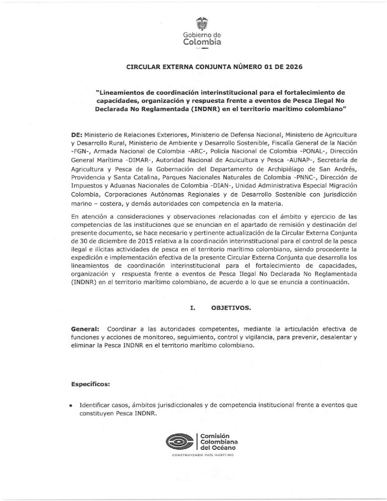 Lee más sobre el artículo Circular Externa Conjunta No. 01 de 2026